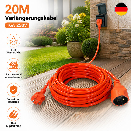 20m verlängerungskabel schuko - 20m,